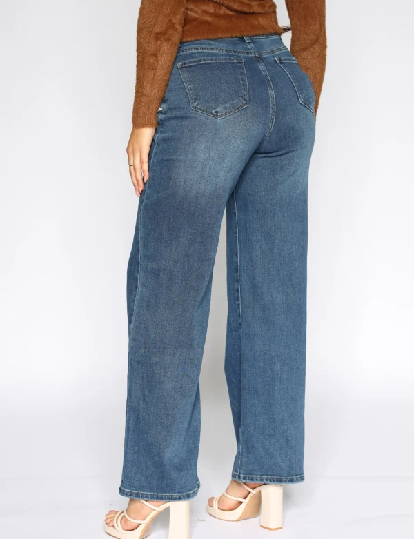 Hello Miss | Wide leg jeans HM5298-3 Blauw