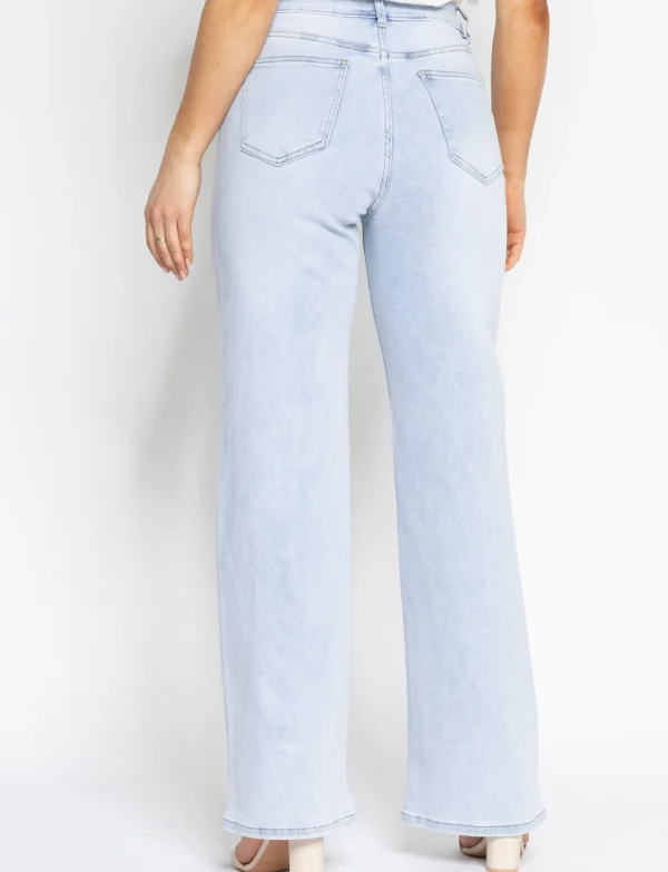 Hello Miss | Wide leg jeans, Super stretch Hilly-7 Blauw