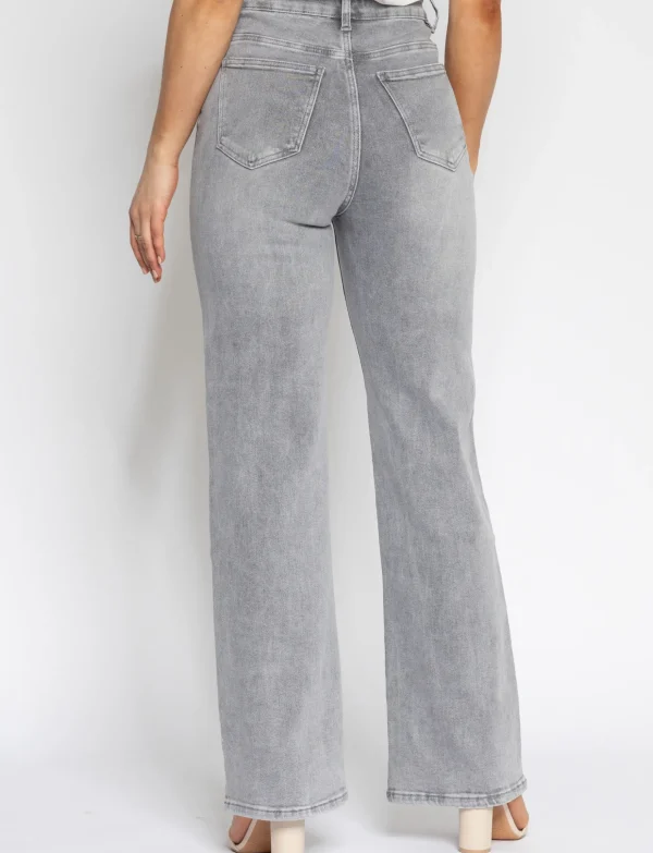 Hello Miss | Wide leg jeans H876-7 Grijs