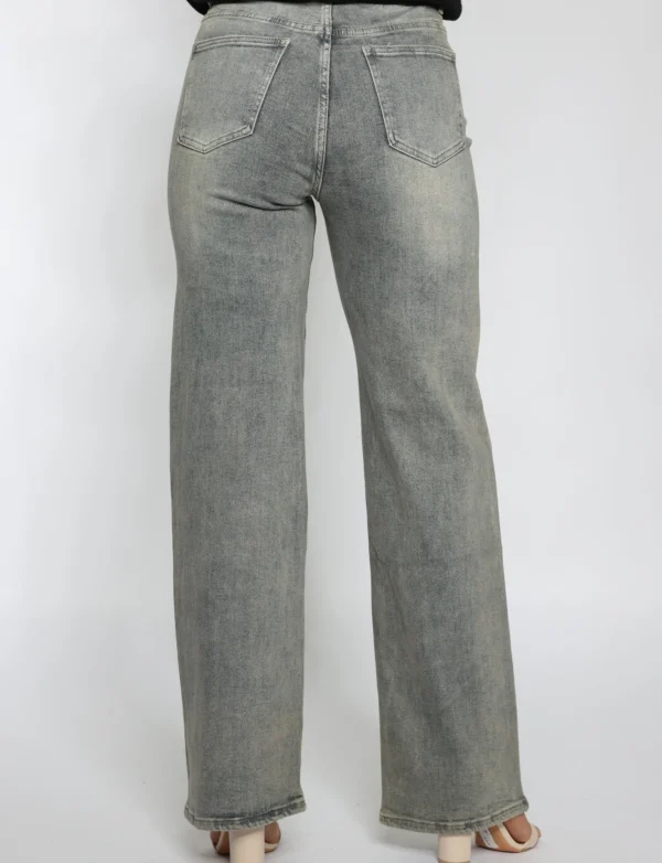 Hello Miss | Wide leg jeans HM6722-2 Beige