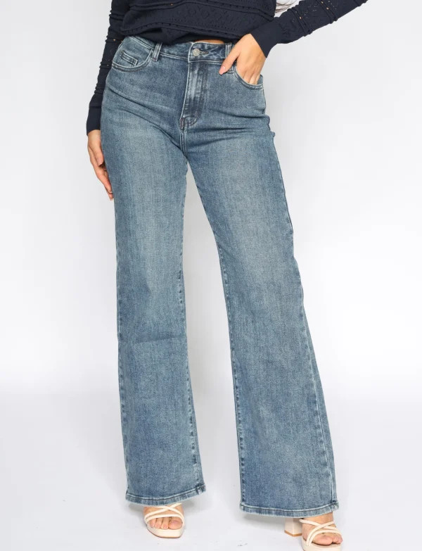 Hello Miss | Wide leg jeans H806-5 Blauw