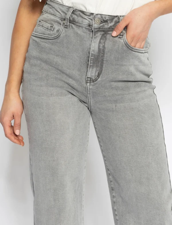 Hello Miss | Wide leg jeans Noor-3 Grijs