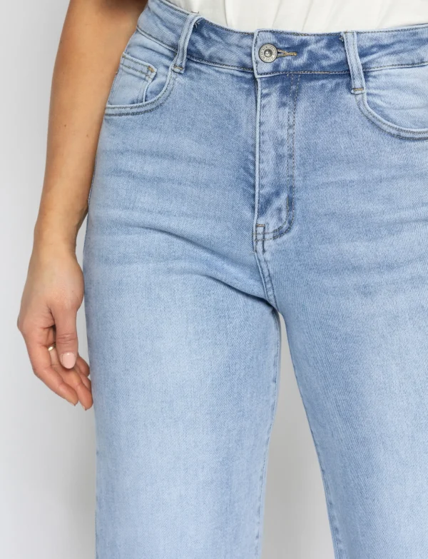 Hello Miss | Wide leg jeans, Super stretch Hilly-5 Blauw
