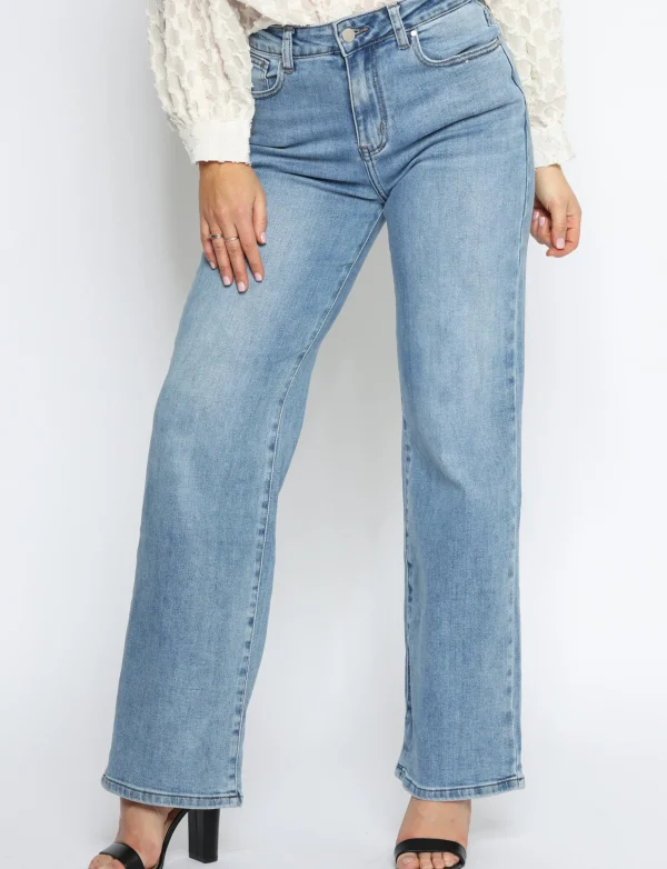 Hello Miss | Wide leg jeans HM5292 Blauw