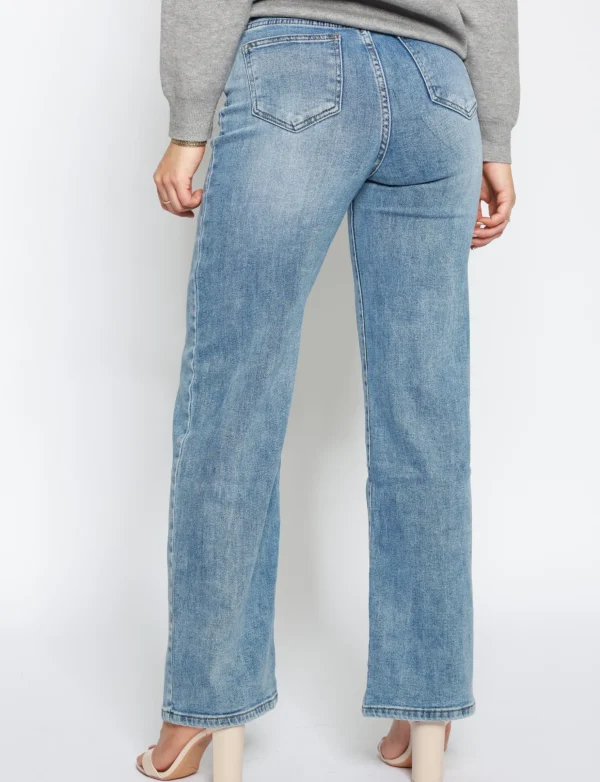 Hello Miss | Wide leg jeans HM5293-2 Blauw