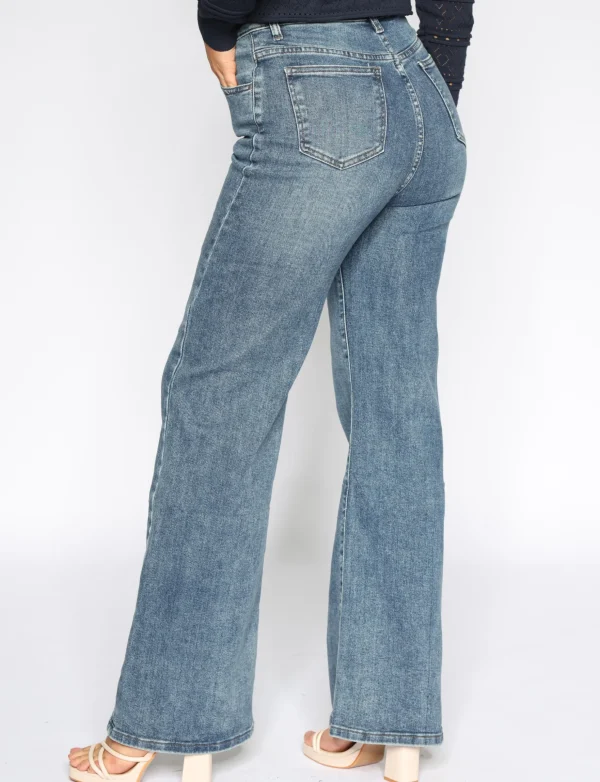 Hello Miss | Wide leg jeans H806-5 Blauw