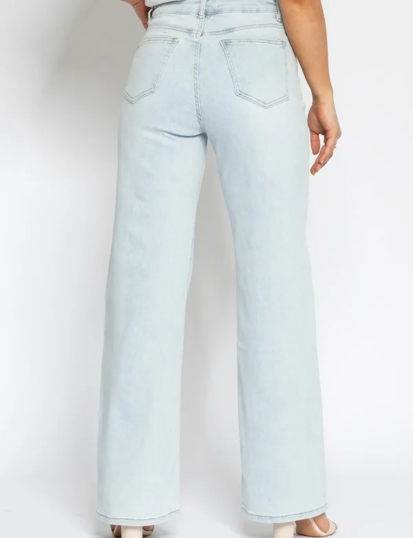 Hello Miss | Wide leg jeans, Super stretch Hilly-6 Blauw