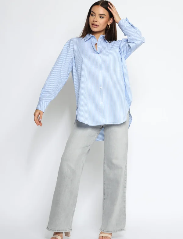 Hello Miss | Wide leg jeans HM6166 Grijs