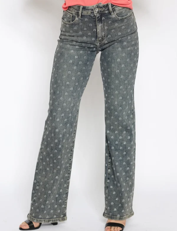 Hello Miss | Wide leg jeans HM6720 Blauw