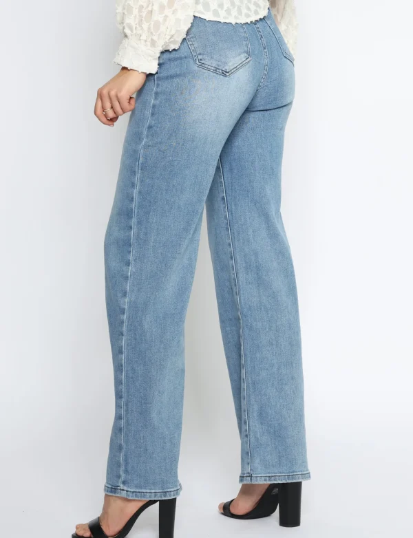 Hello Miss | Wide leg jeans HM5292 Blauw