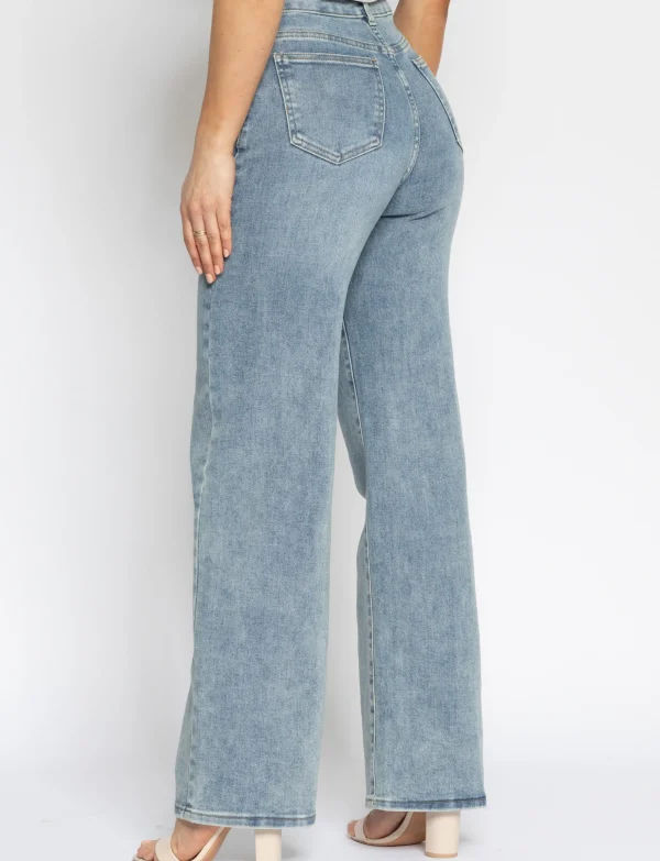 Hello Misss | Wide leg jeans Daisy-5 Blauw