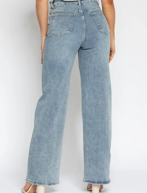 Hello Misss | Wide leg jeans Daisy-5 Blauw