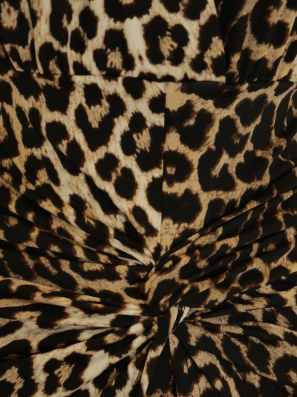 Lange jurk Giorgia Panter Bruin