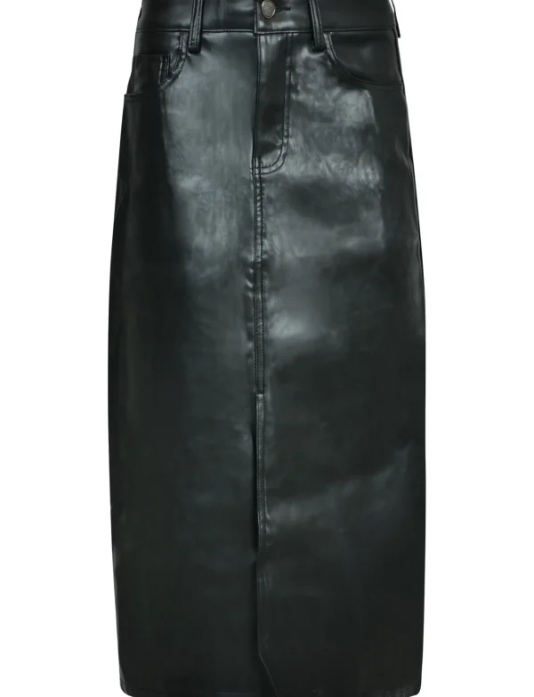 Leatherlook rok Nine Zwart