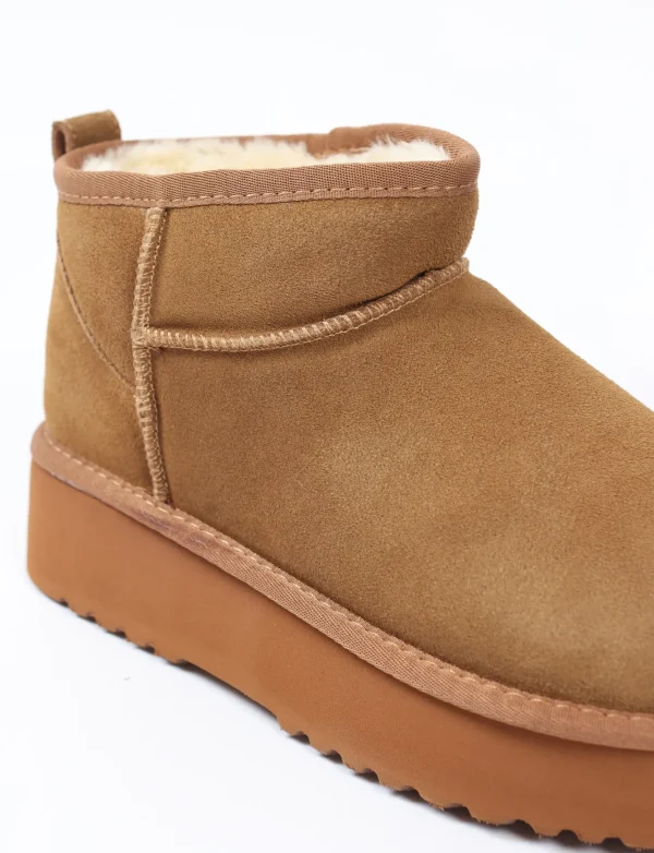 Lederen boot Ugie Camel