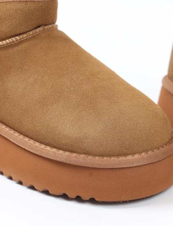 Lederen boot Ugie Camel