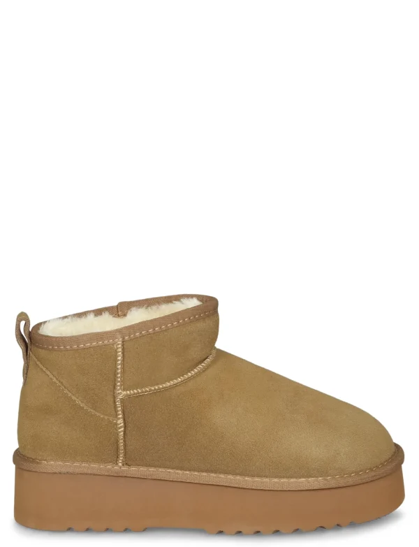 Lederen boot Ugie Camel