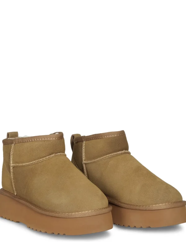 Lederen boot Ugie Camel