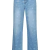 Miss Bon | Wide leg jeans 77788Z Blauw
