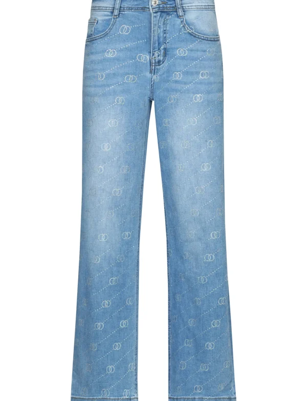 Miss Bon | Wide leg jeans 77788Z Blauw