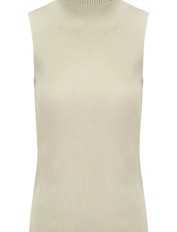 Mouwloze top Vive Beige