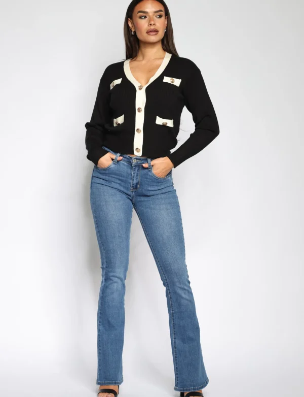 Nina Carter | Flared jeans P212-5 Blauw