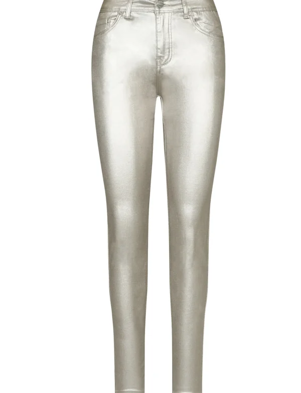 Norfy | Slim fit broek 8170 Goud