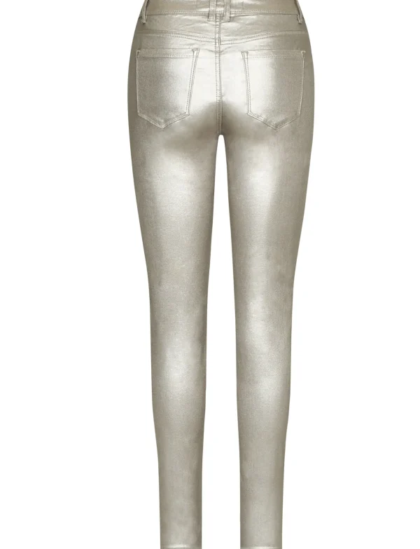 Norfy | Slim fit broek 8170 Goud