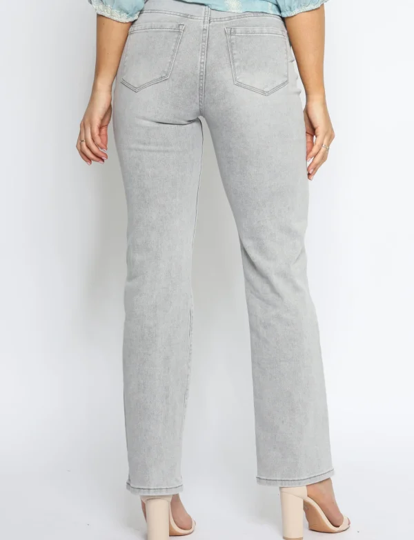 Norfy | Straight jeans 8631-1 Grijs