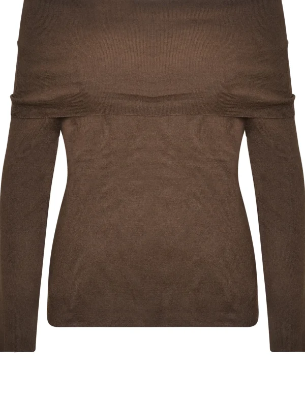 Off shoulder trui Nina Donkerbruin