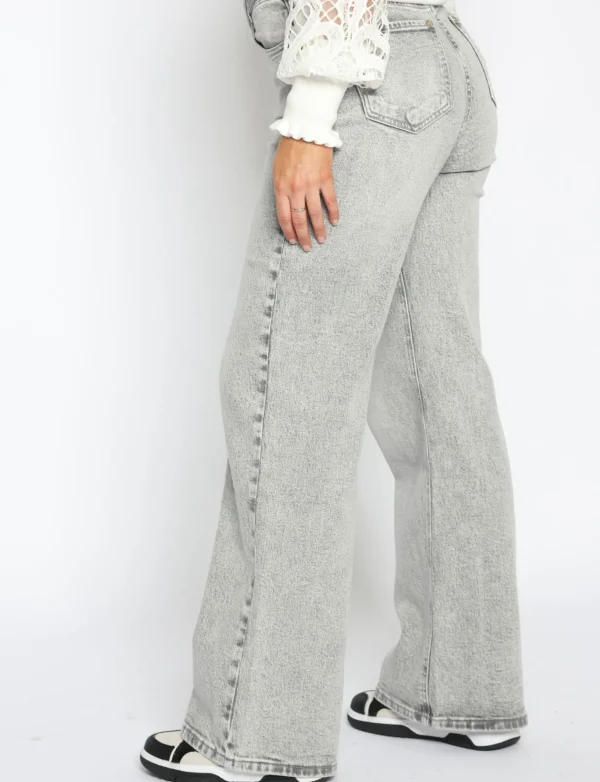 Queen Hearts | the Wide leg, High Waist W3368 Grijs