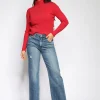 Queen Hearts | Wide leg jeans W3328 Blauw
