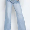 Queen Hearts | Wide leg, Straight jeans Lace W3658 Blauw
