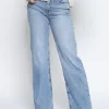 Queen Hearts | Wide leg, Straight jeans W3376 STRE Blauw