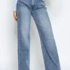 Queen Hearts | Wide leg, Straight jeans W3636 TALL Donkerblauw
