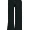 Queen Hearts | Wide leg, Straight jeans W3626 Zwart