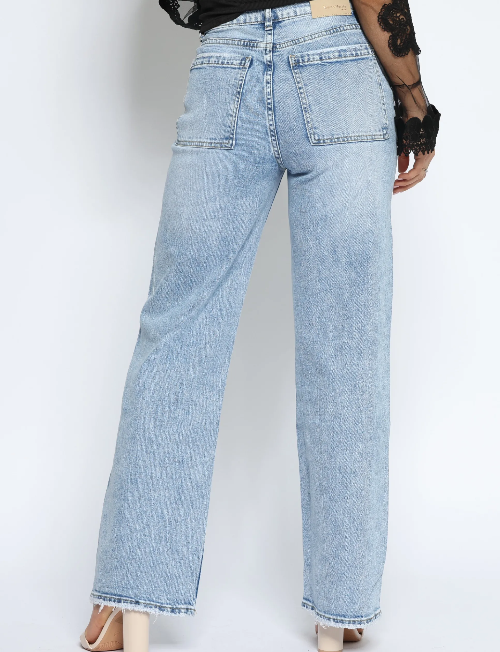 queen_hearts__wide_leg_st_1-10.webp Queen Hearts | Wide leg, Straight jeans W3723 STRE Blauw