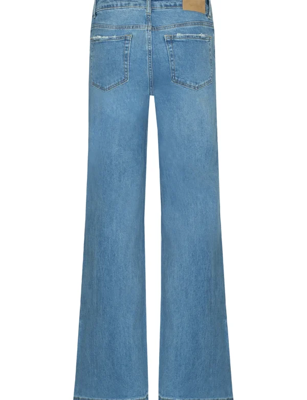 Queen Hearts | Wide leg, Straight jeans W3362 Blauw