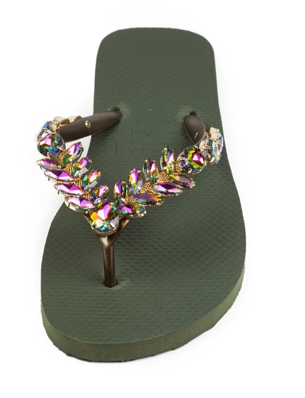 Simone Herrera | Slipper Adela Multicolor Donkergroen