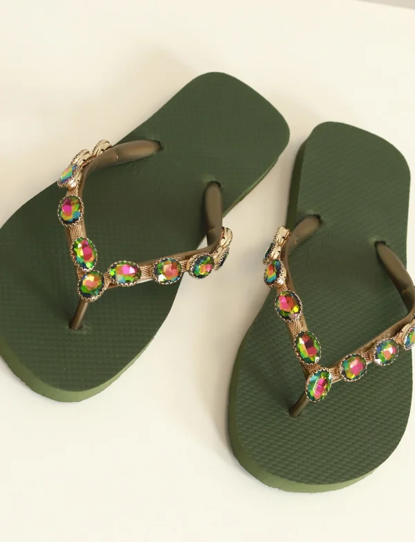 Simone Herrera | Slipper Emanuela Donkergroen