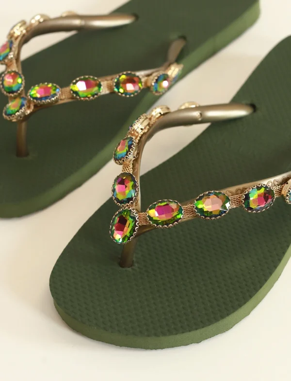 Simone Herrera | Slipper Emanuela Donkergroen