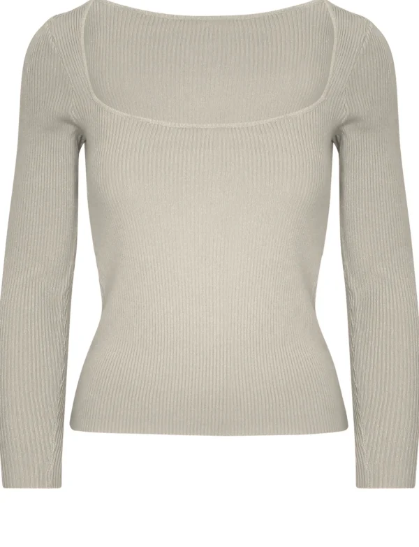 Top met vierkante hals Hailey Beige