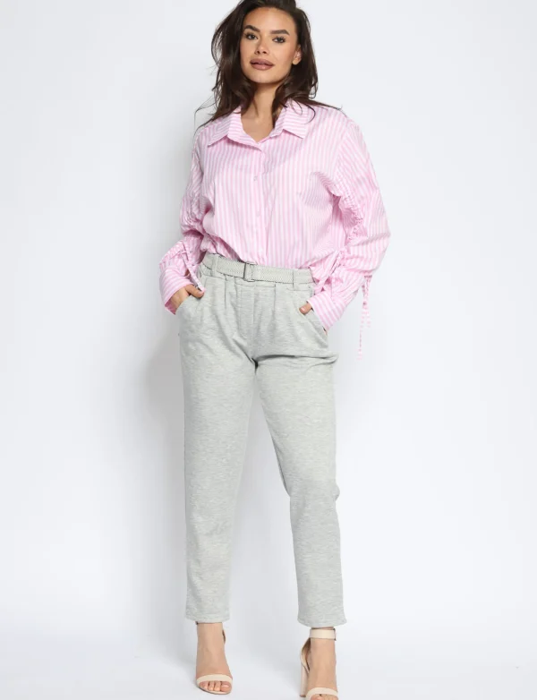 Travelstof broek Bella Grijs