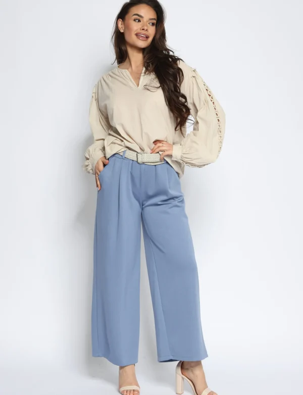 Travelstof broek Nena Blauw