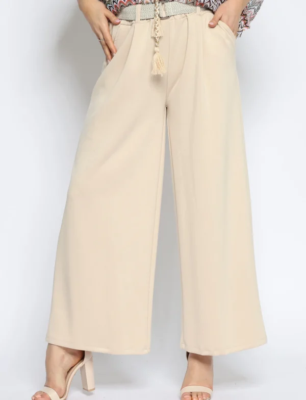 Travelstof broek Nena Zand