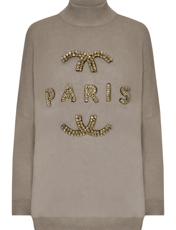 Trui Paris diamonds Taupe