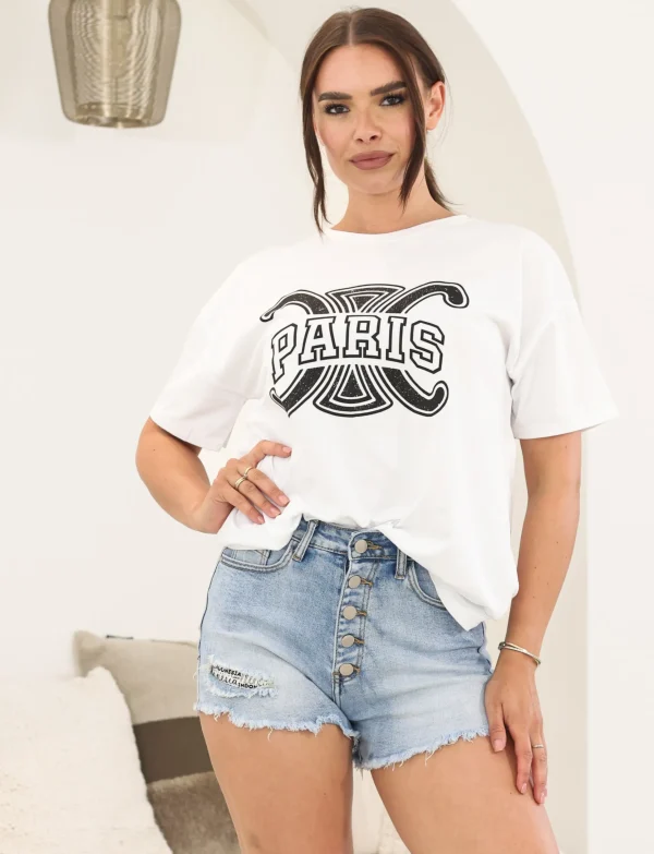 T-shirt Azara Wit/ Zwart