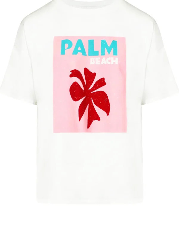 T-shirt Palm Beach Wit