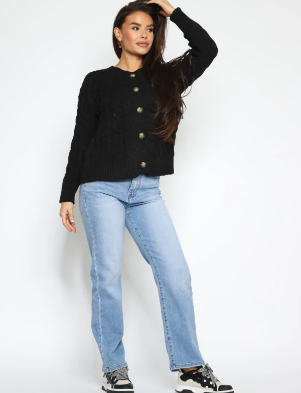 Vest Carly Zwart