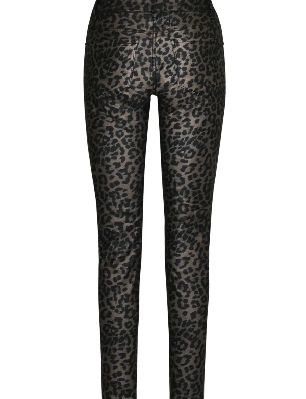ZAC & ZOE | Leatherlook, Skinny Jeans B3532 Panter Bruin